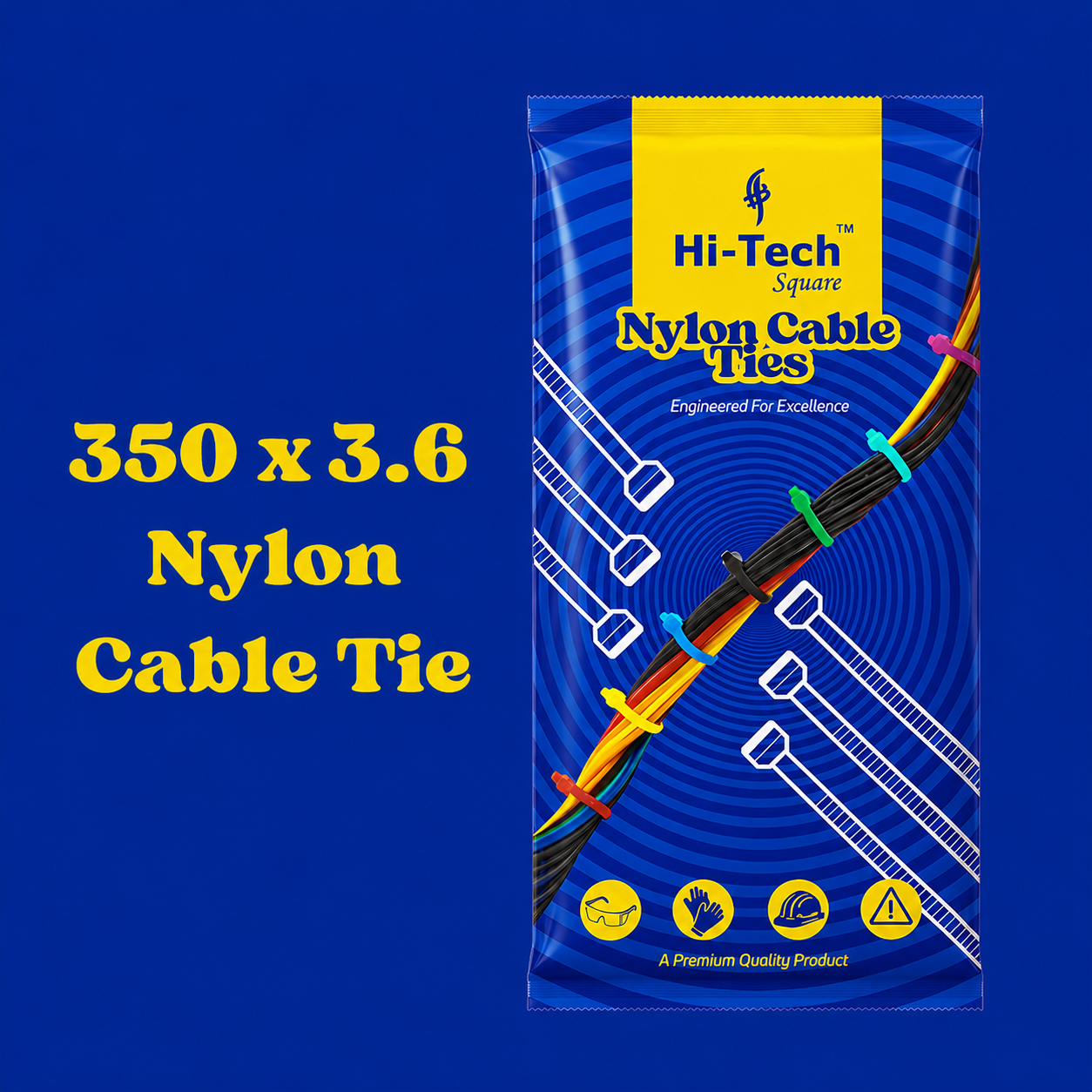 HI-TECH 350*3.6 CABLE TIE - 100PCS (100PKT)
